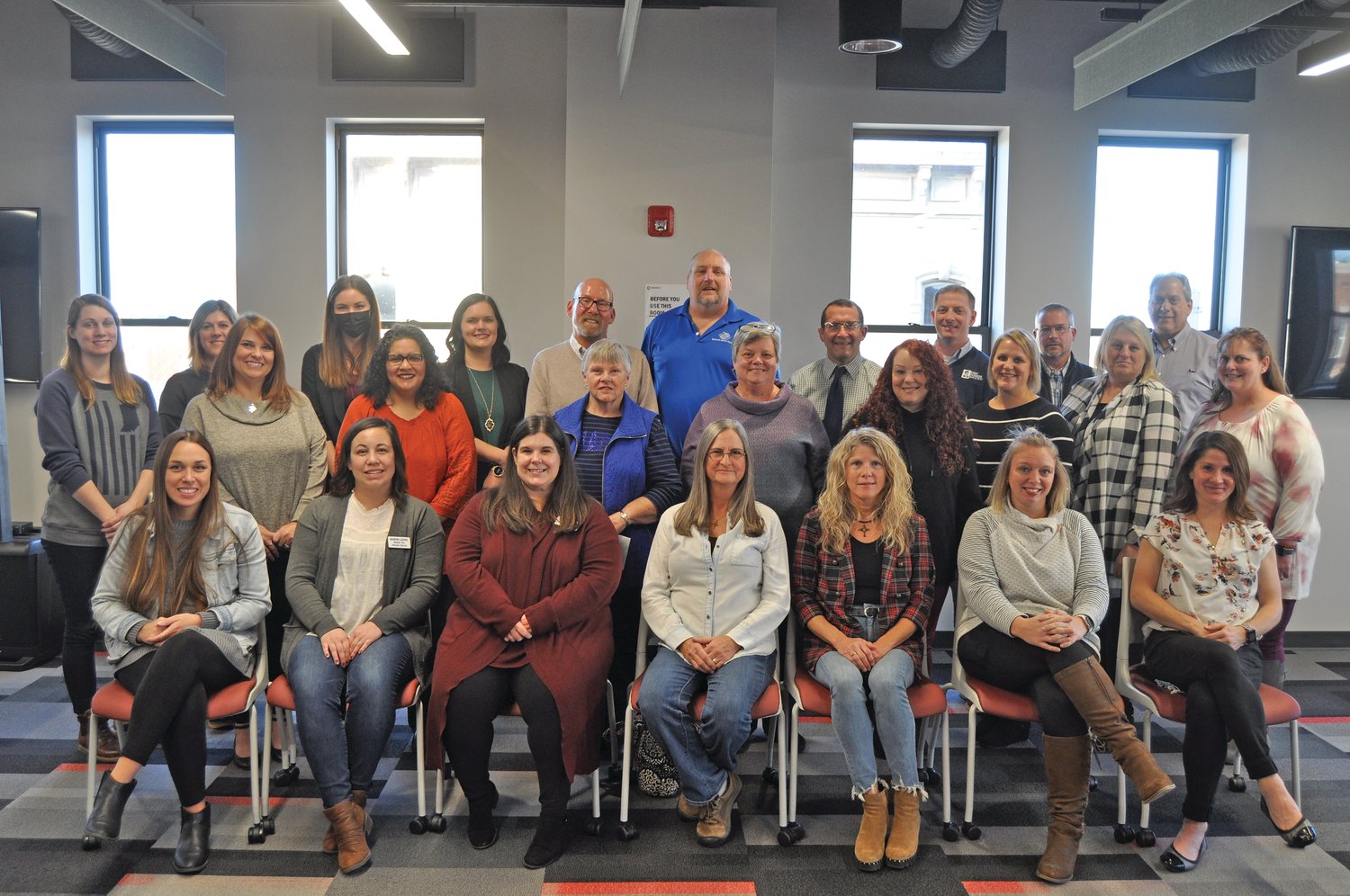 Representatives from nonprofit agencies that accepted grants from the Montgomery County Community Foundation Thursday are pictured in Fusion 54. MCCF awarded $249,495 to 16 agencies in the latest grant cycle.